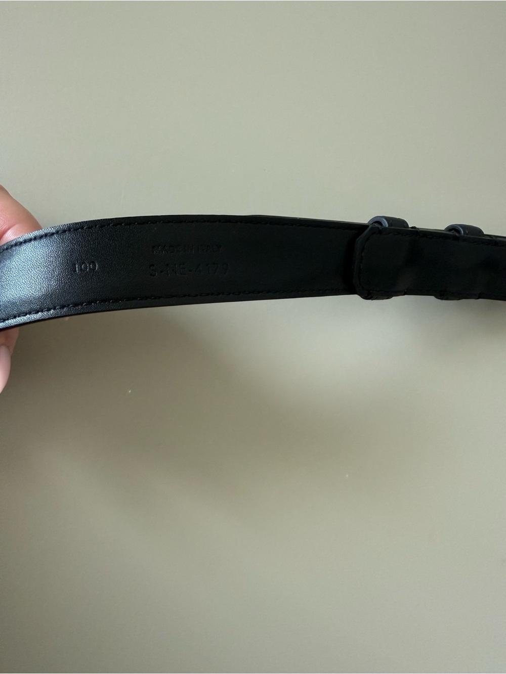 Celine Black Leather Belt with Gold Triomphe Buckle - Picture 6 of 7